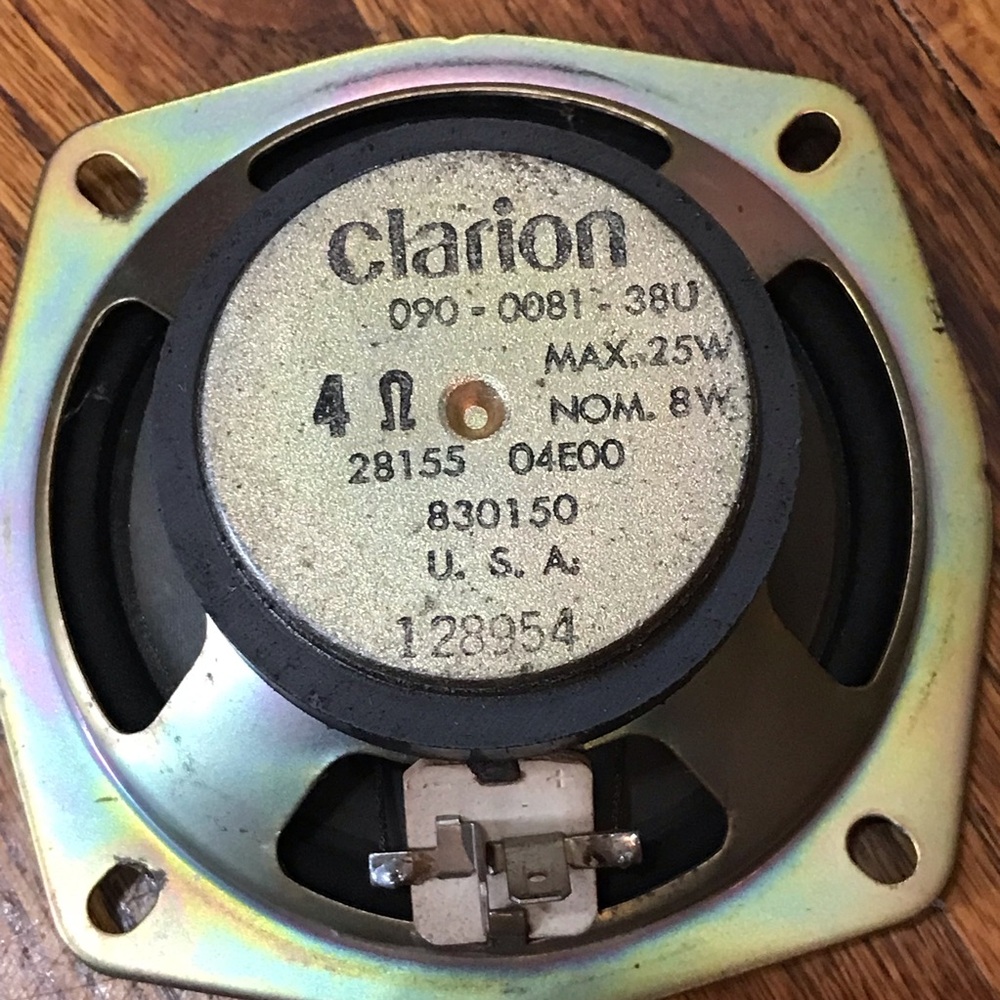 Clarion 128954 Max 25W NOM 8W 2 Way Car Audio Speakers 5x5